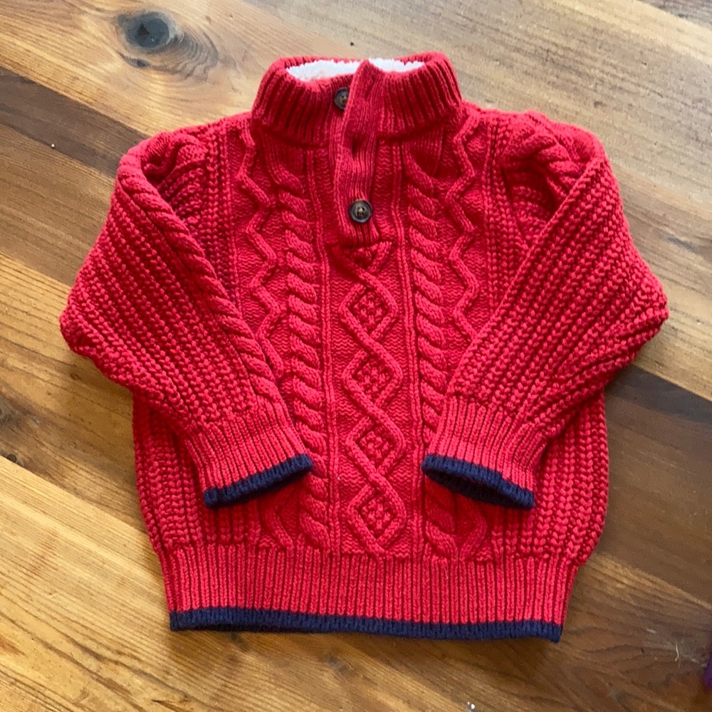 Red Cabled Sweater